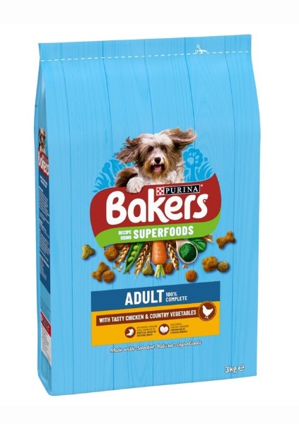 Bakers Adult Dog Food Chicken & Vegetables 3kg