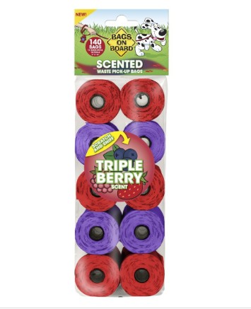 Bags on Board Wild Berry Scented Poo Bags
