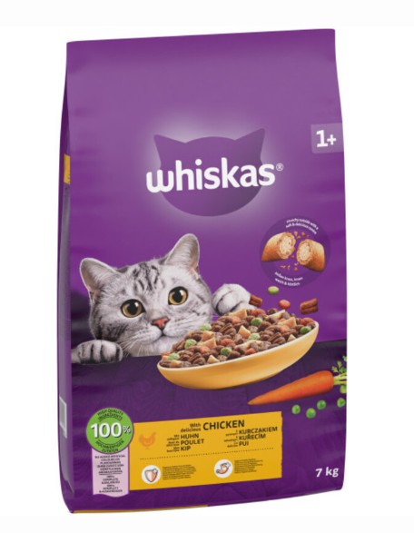 Whiskas Complete Chicken Dry Adult Cat Food 7kg