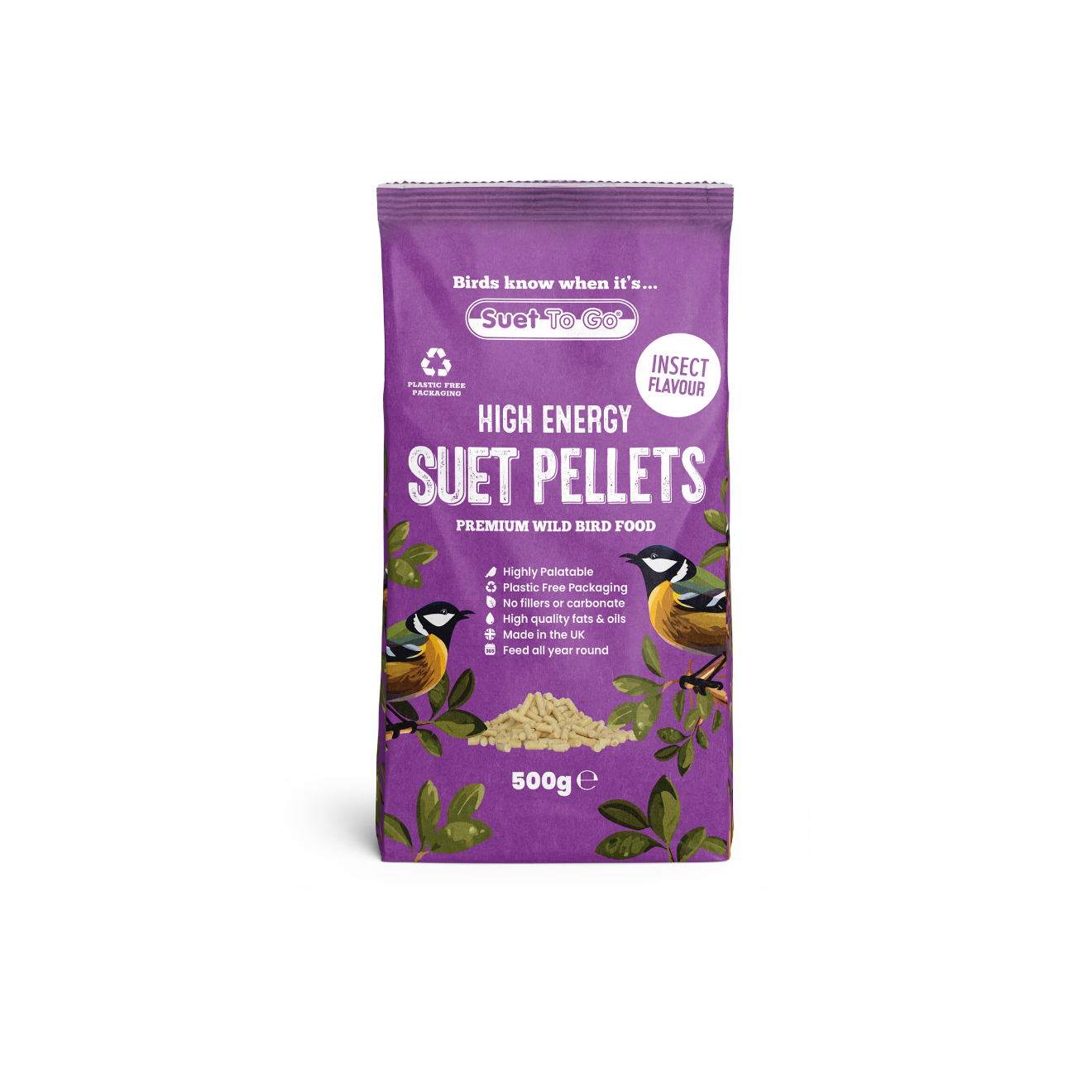 Suet to Go High Energy Suet Pellets Insect Flavour 500g