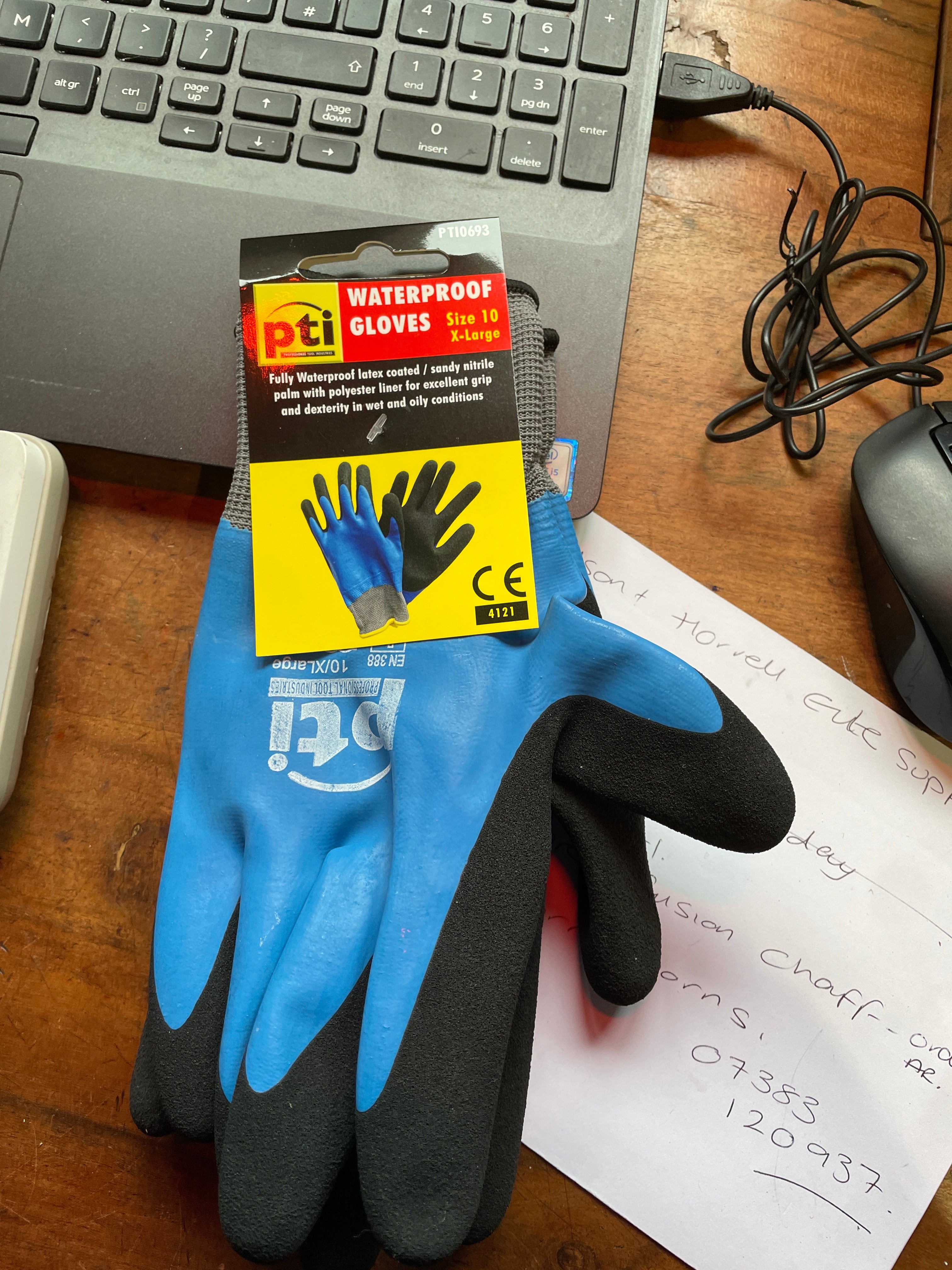 PTI Waterproof Gloves XL