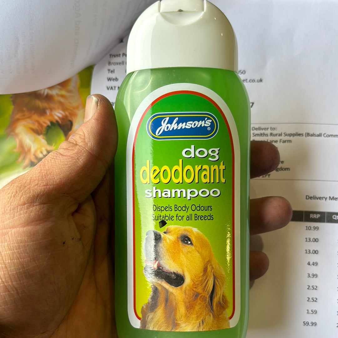 Johnsons Dog Deodorant Shampoo 200ml