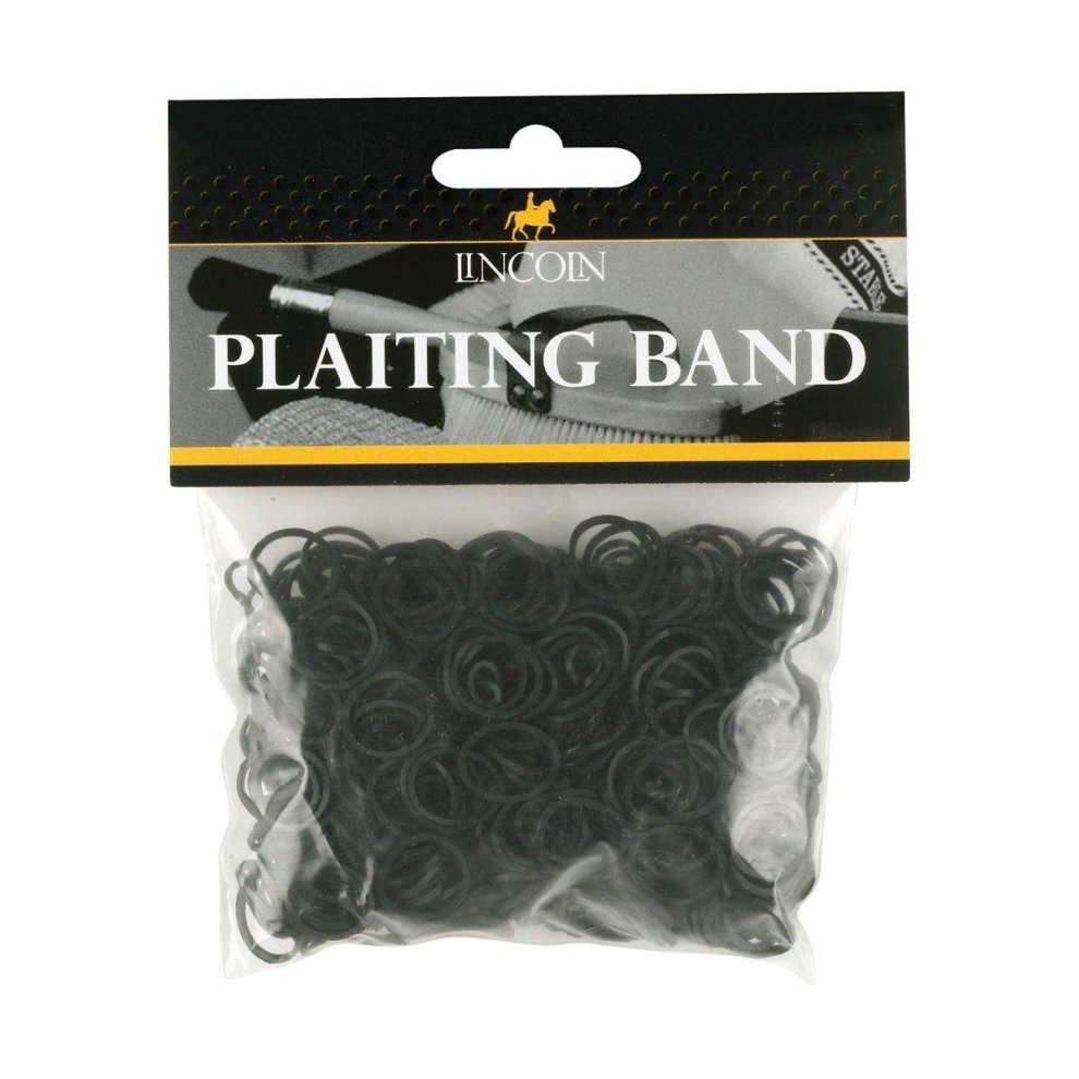 Lincoln Plaiting Bands Colour Black