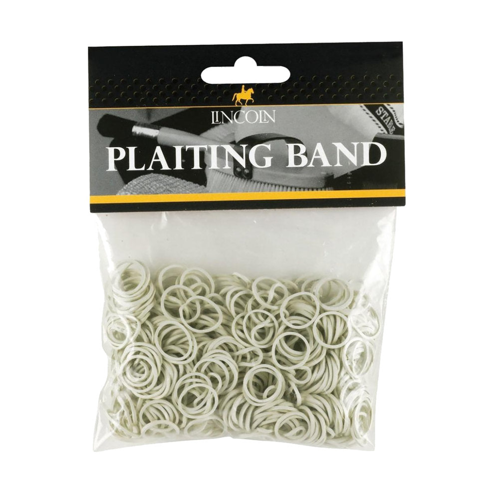 Lincoln Plaiting Bands Colour White