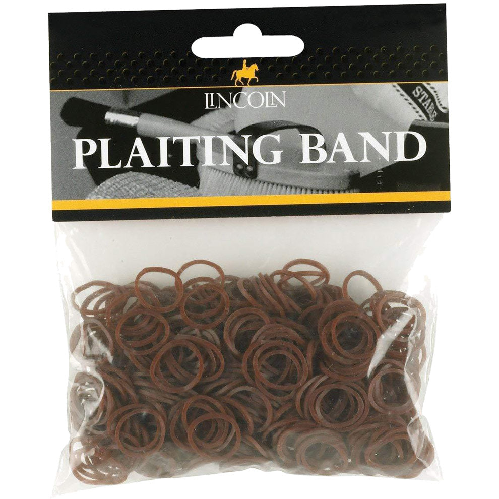 Lincoln Plaiting Bands Colour Brown