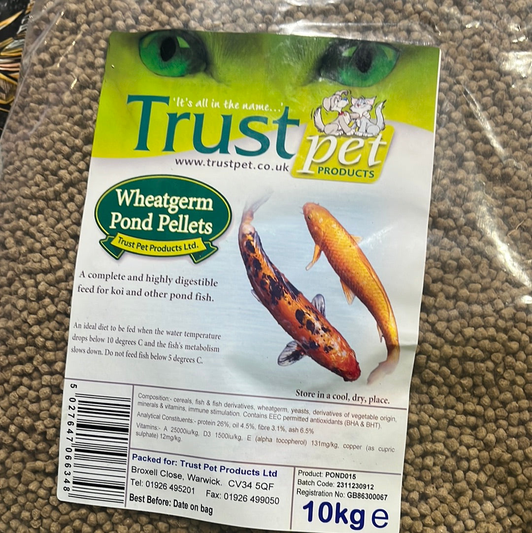 Wheatgerm pond pellets