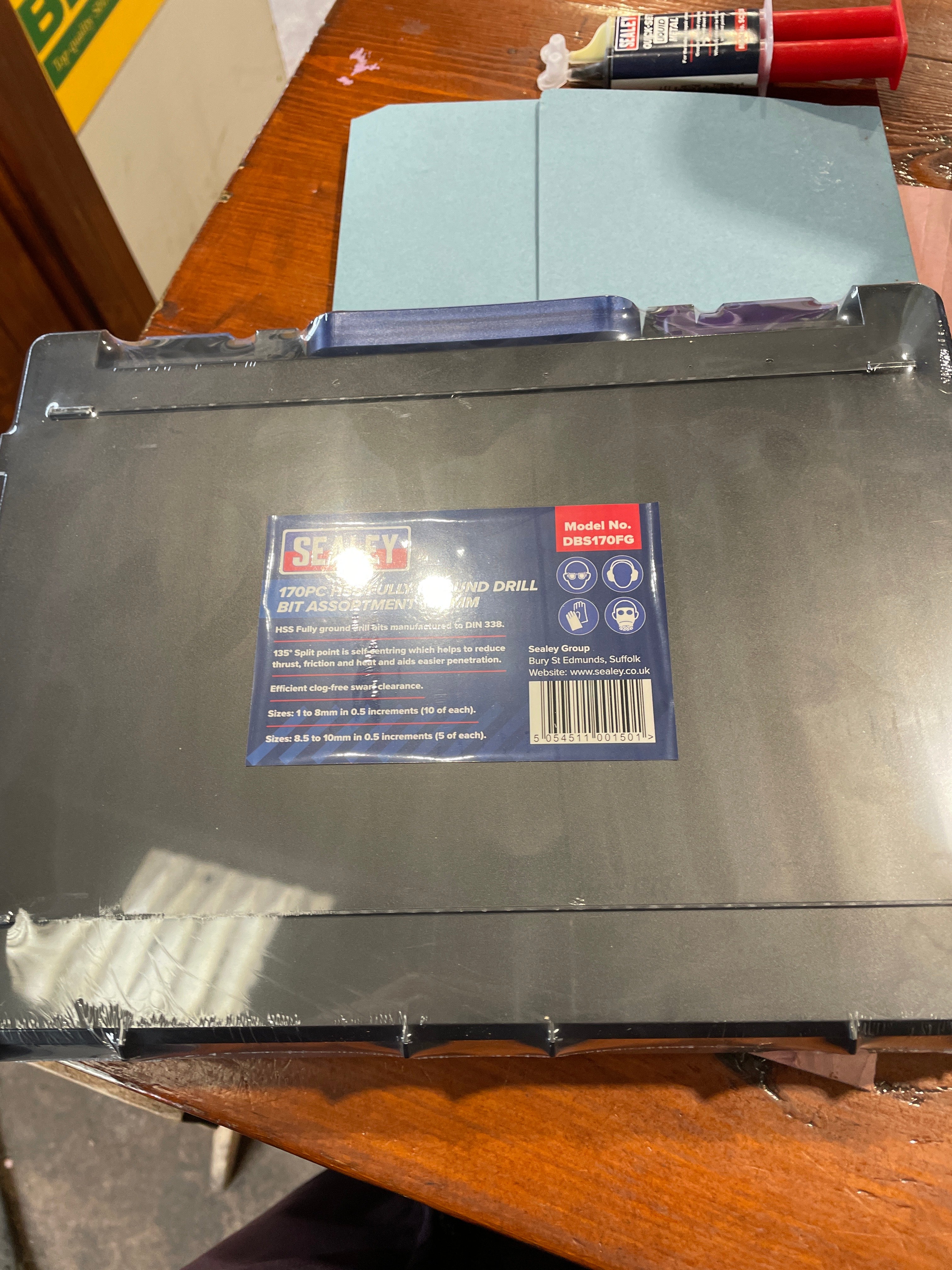 Sealey 170pc Fully Ground Drill Bit Ass 1-10mm model DBS170FG