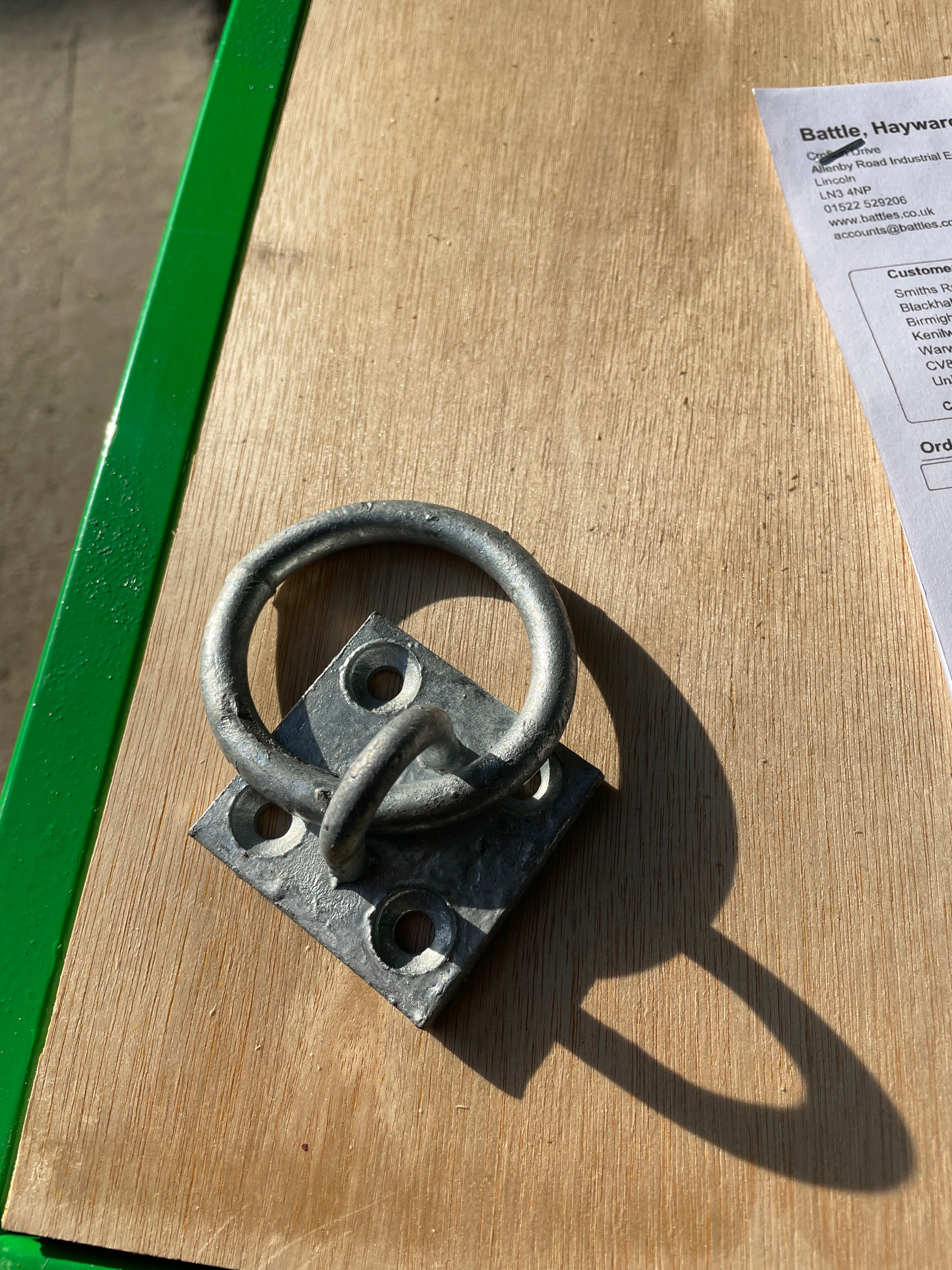 Plate Tie Ring Green