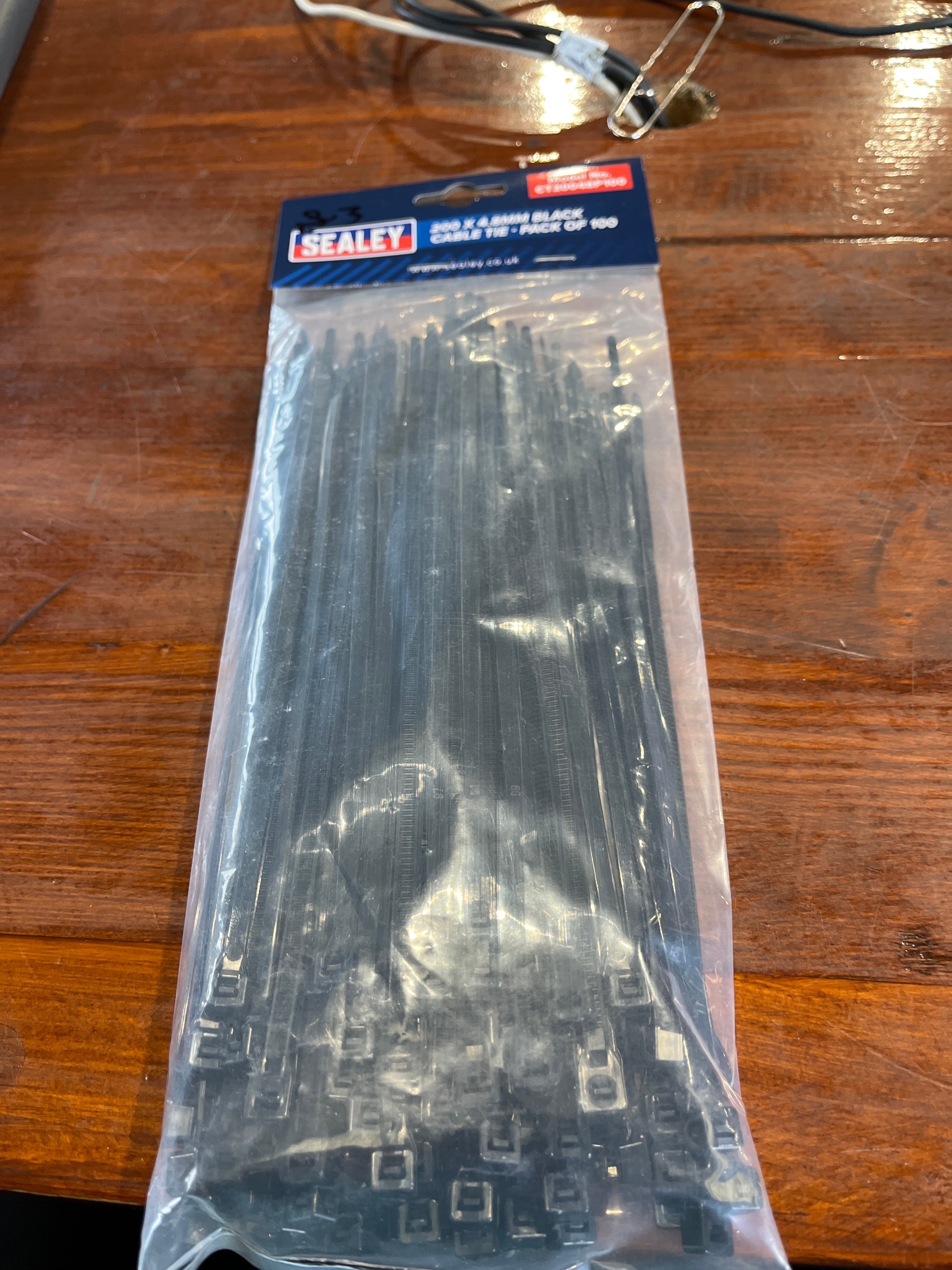 Sealey Cable Tie 200x4.8mm x100