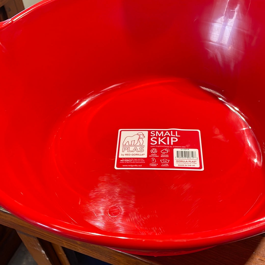 Red Gorilla Small Skip Red Hard Plastic