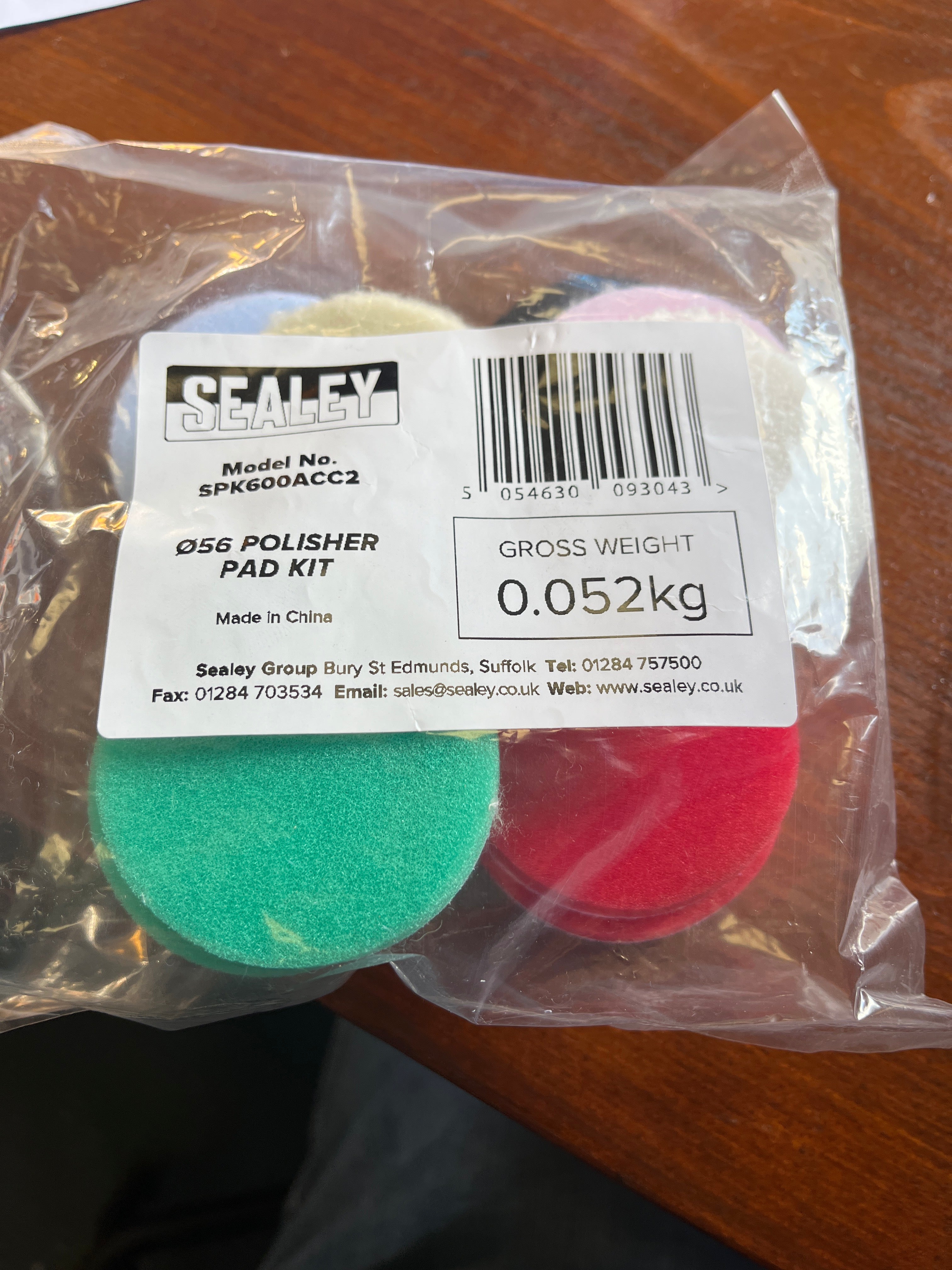 Sealey polisher pad kit