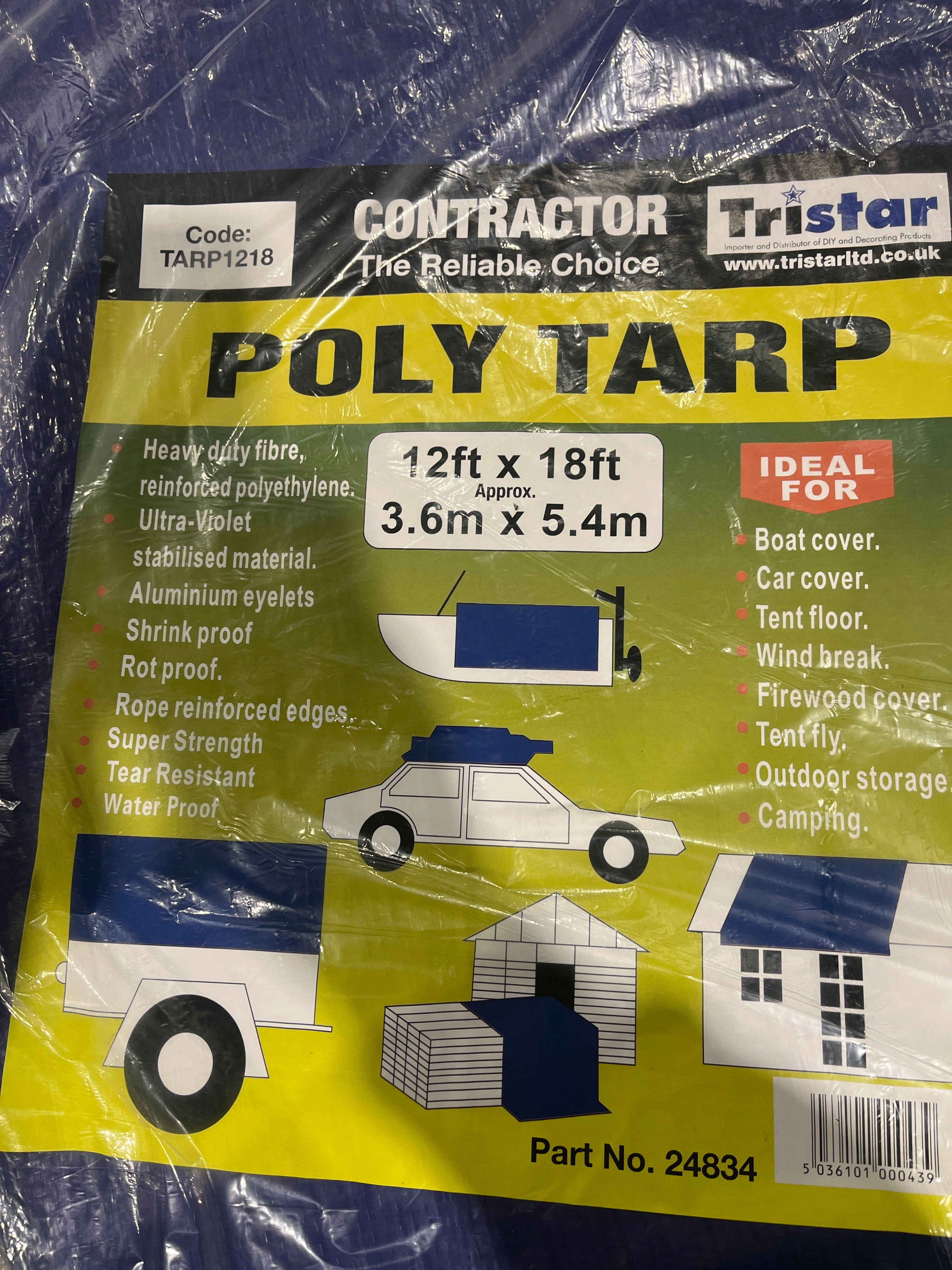 Tarpaulin 3.6 x 5.4m